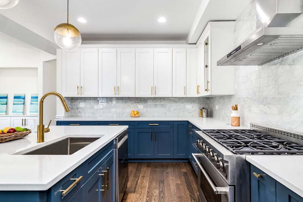Kitchen remodeling in Sherman Oaks with modern cabinets and island